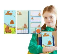 Foglietti adesivi per bambini, motivo: Capybara, riutilizzabili, cancelleria, libri di, porte e diari, studenti, strisce di per lettura, lavoro