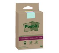 Foglietti Post-it Super Sticky In Carta Riciclata Al 100%, Colori Assortiti, a Righe, 102 mm x 152 mm, 45 Fogli/Blocchetto, 4 Blocchetti/Confezione