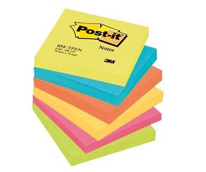 Foglietti riposizionabili Post-it Notes Energy 76x76 mm neon assortiti conf. 6 b