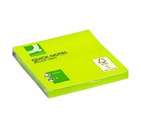 Foglietti riposizionabili Q-Connect 70 g/m² verde neon 76x76 mm 6 blocchetti da 80 ff - KF10515