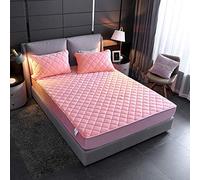 Foglio a Letto a Doppio Letto a Doppio Letto Morbido, Fogli di Velluto in Spessi per Mantenere Letti Caldi a Doppio Materasso a Doppio Materasso Uomini, Donne e -Pink_Jade_120cmx200cm+15cm (dpth)
