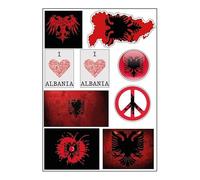 Foglio A4 di adesivi Albania per scrapbooking - D24