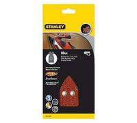 Stanley 5 FOGLI ABRASIVI GRANA 60 A PUNTA ATTACCO A STRAPPO PER MULTILEVIGATRICE