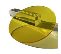Foglio acrilico nero, Lastre Acriliche for Progetti Fai Da Te, 3mm, 80-300mm, Multicolore, Confezione 2(Yellow,100mm)