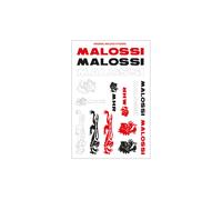Foglio Adesivi Malossi Mini 11,5x16,8cm nero / rosso / bianco