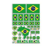 Foglio adesivo A4 bandiere del Brasile adesivi in vinile - Brasile America Paese Bandiera Nazionale del Mondo Vacanze Viaggi Vacanze Auto Estetica #80084