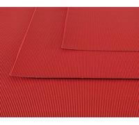 Foglio cartone ondulato 50 x 70 300 g/m², colore rosso vivo - Set di 10