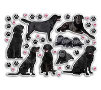 Foglio di adesivi A5 con labrador nero, adesivi in vinile - Cuccioli di cani, animali, scrapbooking, decorazione da viaggio, etichetta estetica per amici, ragazze, ragazzi, #80802