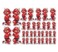Foglio di adesivi A5 rosso diavolo vinile adesivi - bambini animali scrapbooking decorazione etichetta amica ragazze ragazzi estetica #5383