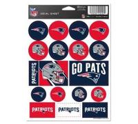 Foglio di adesivi in vinile dei New England Patriots, 12,7 x 17,8 cm