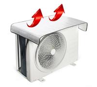 Foglio di alluminio isolato per condizionatore d'aria, copertura per unità esterna, impermeabile, a risparmio energetico, scudo protettivo argento con fascia elastica, efficienza di raffreddamento