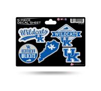 Foglio di decalcomanie fustellate Rico Industries NCAA Kentucky Wildcats, 5 pezzi