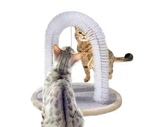 Foglio di gatto autonomo | Spazzola per grattare per gatti | Giocattoli a strisce autonome robusti per piccoli, di medie dimensioni e grandi gatti massaggi, intrattenimento e cura in