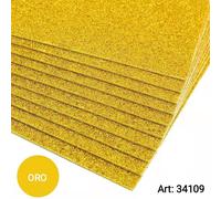 foglio Di gomma EVA 60x40cm Spessore 2mm Glitter Foam Paper DIY Confezione10 pcs