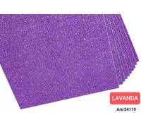foglio Di gomma EVA 60x40cm Spessore 2mm Glitter Foam Paper DIY Confezione10 pcs