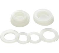 Foglio di gomma siliconica, 100 rondelle in plastica piatte, distanziali piani, guarnizioni O-ring for viti, M4 M6 M8 (M6x18x1,5)(M8x16x1.5)