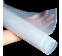 Foglio di gomma siliconica 1Mx1M Spessore 0,5-5mm, Tappetino trasparente traslucido Piastra in gel di silice resistente alle alte temperature for uso alimentare for parti industriali fai-da-te (Size
