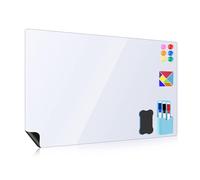 Foglio di lavagna bianca cancellabile adesivo autoadesivo magnetica ritagliabile per ufficio casa e scuola con marcatori gomma magneti