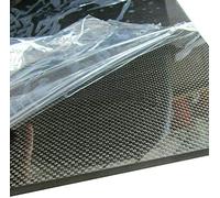 Foglio di piastra in fibra di carbonio, 2 mm x 200 mm x 600 mm, da utilizzare per telaio drone fai da te ecc. (tessuto normale, luminoso)