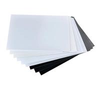 Foglio di plastica ABS 0.3mm a FAI DA TE Modello In Plastica ABS Stirene Lamiera Piana Materiali for Edifici Ferroviari Copriletto Kit di Costruzione 20 * 20 cm