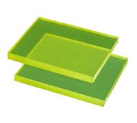 Foglio di plastica acrilica, 2 pezzi - Pannello in gomma elastica ad alta resistenza per uso industriale, resistente all'olio e all'usura per assorbimento degli urti (200 x 500 x 1 mm)