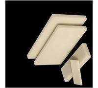 Foglio di plastica riutilizzabile in ABS beige 100x100 mm Pannello di ingegneria riutilizzabile antistatico ignifugo for fai da te - 1 pezzo(35mm)