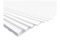 Foglio di schiuma PVC 5 mm | Bianco 5 mm, da 10 a 80 cm, confezione da 5 for progetti fai da te: cartelli, display, modelli(0.5x60x80cm)
