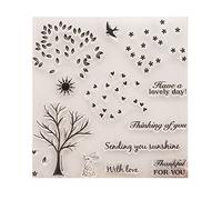 Foglio di sigillo in silicone trasparente per scrapbooking, artigianato, album, goffratura, cartelle per la creazione di biglietti, stelle