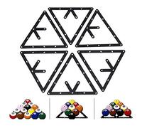 Foglio di Triangolo da Biliardo, Set di 6 Supporti per Palle da Biliardo a Triangolo, Design Moderno e Pratico, per Home, Bar, Studio di Gioco o tavoli da biliardo professionali