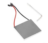 Foglio generatore di ventilatori per camini a semiconduttore, 40 x 40 mm, colore argento, accessorio per motore per stufa, bruciatore, riscaldatore, parte di ricambio con cacciavite