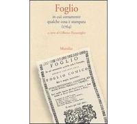 Foglio. In cui certamente qualche cosa è stampata (1764)