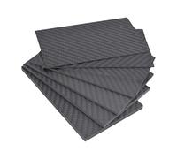 foglio in fibra di carbonio, Fogli for pannelli 3K da 125 mm x 75, for drone fai te, spessore 0,5 mm/1 mm/2 mm/3, materiale composito di durezza, 1 pezzo(125x75x1mm)