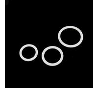 Foglio in gomma siliconica traslucida, Guarnizione a rondella piatta in PTFE Anello di tenuta Valvola for tubo flessibile del rubinetto Confezione da 10 dimensioni multiple bianche(M35x45x2mm)