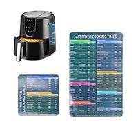 Foglio Informativo per Friggitrice Ad Aria, Tabella Magnetica dei Tempi di Cottura della Friggitrice Ad Aria da Cucina, Confezione da 2 Schede di Ricette per Libri di per
