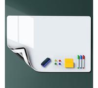 Foglio magnetico cancellabile a secco per lavagna Rotolo di carta da parati magnetica cancellabile a secco, staccabile e adesiva, bianca, diverse dimensioni(White-a,23.6x47.2IN(60x120CM))