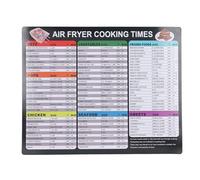 Foglio magnetico per friggitrice, PVC, 20x25 cm, guida ai tempi di cottura, impermeabile e resistente all'olio - Riferimento temporale accurato, facile da pulire, ideale per gli