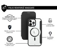 FORCE CASE MAGSAFE CUSTODIA A LIBRO per Apple iPhone 15 Pro Max, Nero