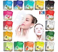 Foglio maschera viso essenza coreana 10 pezzi, confezione maschera viso...