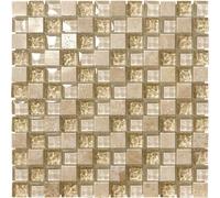 FOGLIO Mosaico in marmo e vetro lucido 30x30 crema beige BOXER