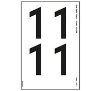 Foglio numerico - 1 - 54 mm altezza numero - 300 x 200 mm - vinile autoadesivo
