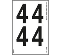Foglio numerico - 4 - 13 mm altezza numero - 300 x 200 mm - vinile autoadesivo