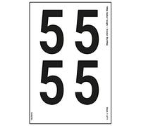 Foglio numerico - 5 - 108 mm altezza numero - 300 x 200 mm - vinile autoadesivo