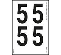 Foglio numerico - 5 - 36 mm altezza numero - 300 x 200 mm - vinile autoadesivo