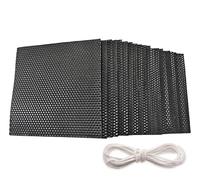 Foglio per la produzione di candele, kit di candele a nido d'ape in cera d'api (20 x 20 cm), 20 pezzi, di colore nero, con stoppini in cotone, per realizzare candele ideali per bambini e adulti, kit
