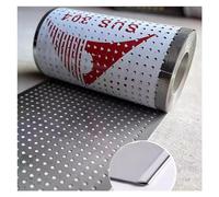 Foglio perforato in acciaio inossidabile 304, lunghezza 1-10 m, spessore 0,35 mm, diametro del foro 8 mm, schermo decorativo antifurto, piastra metallica resistente per progetti fai da te (54 x 900 cm