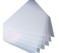 Foglio PP traslucido satinato, polipropilene sottile 0,3 mm for lavori fai da te, modelli, stencil e flessibili, 10 pezzi(200mm*200mm)