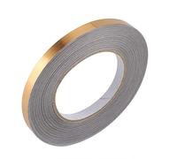 Foglio PVC Impermeabile Autoadesivo per Pavimento 1cm x 50m, Decorazione Adesiva Effetto Piastrelle Linea Crepaccio Oro, Accessorio Fai da Te per Casa e Bagno