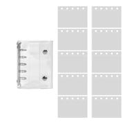 Foglio sfuso in PVC trasparente, 5 anelli, fogli sfusi, carta rilegata a righe, 10 pagine, per viaggi, arte, feste, compleanni, viaggi su strada, aereo e scrapbooking