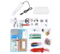 Foglio termoretraibile in plastica Dinks Foglio Timbro in gomma Pistola ad aria calda restringibile Kit di strumenti fatti a mano fai-da-te Set completo per la creazione di (Standard europeo 220v