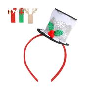 Fogukier Fascia Per Capelli A Cilindro Di Babbo Natale,Accessorio Festivo Elastico Per Feste,Fascia Da Babbo Natale Per Cosplay Di - Per Bambini Ragazze Cosplay Evento Spettacolo Scuola Raduno